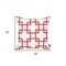 Homeroots Red Geometric Squares Decorative Printed Throw Pillow Cover 18 x 18 in. 355591 - alternate 2
